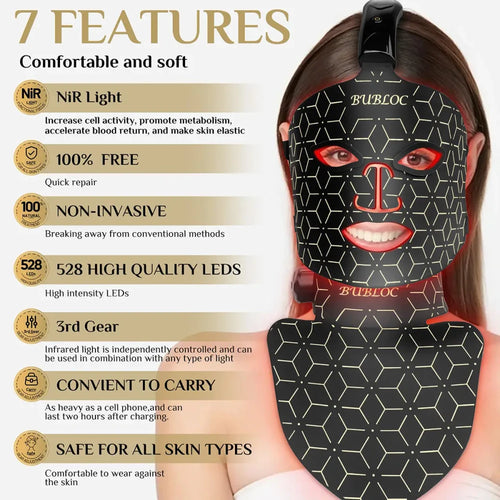 Portable Silicone Red Light Therapy Face Mask
