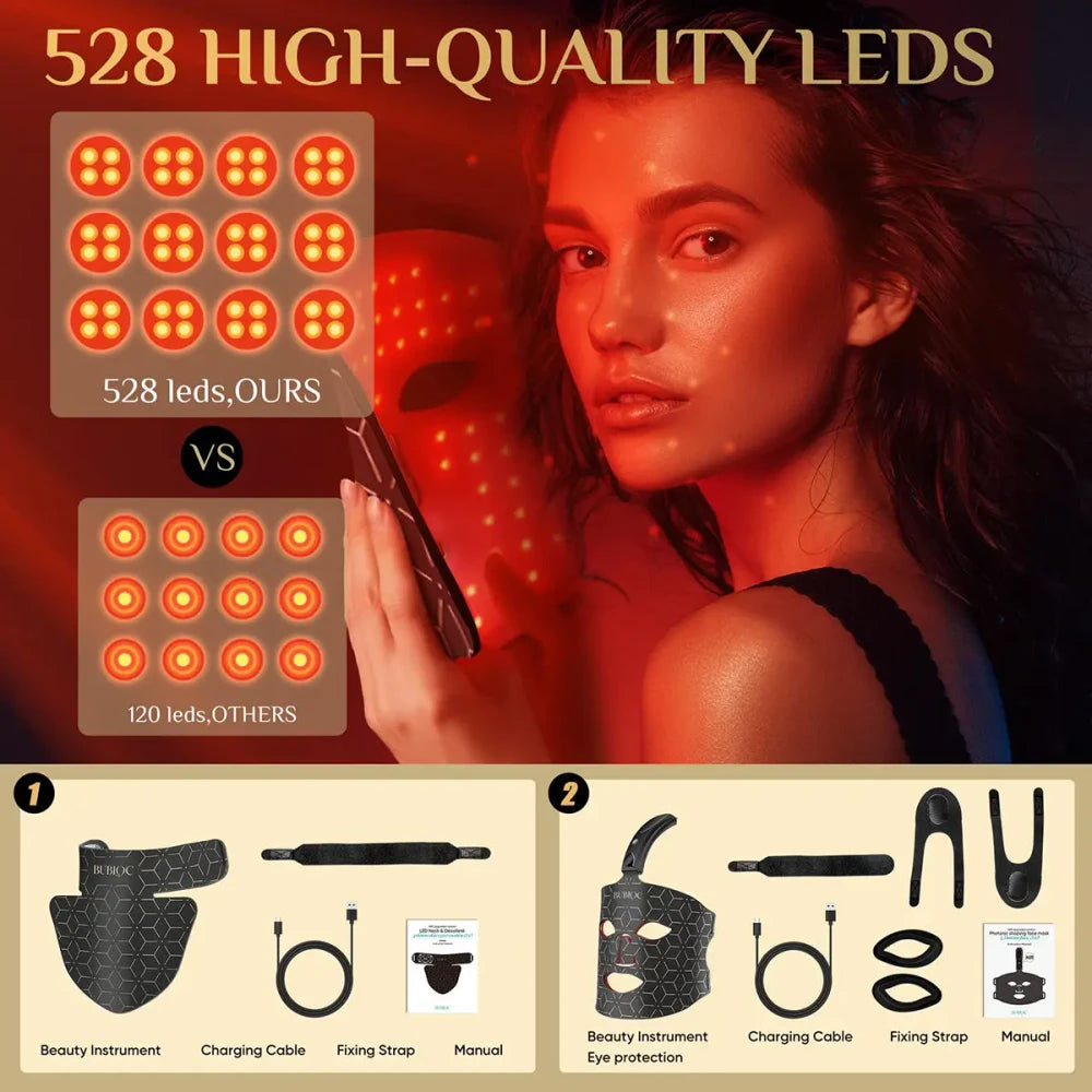 Portable Silicone Red Light Therapy Face Mask