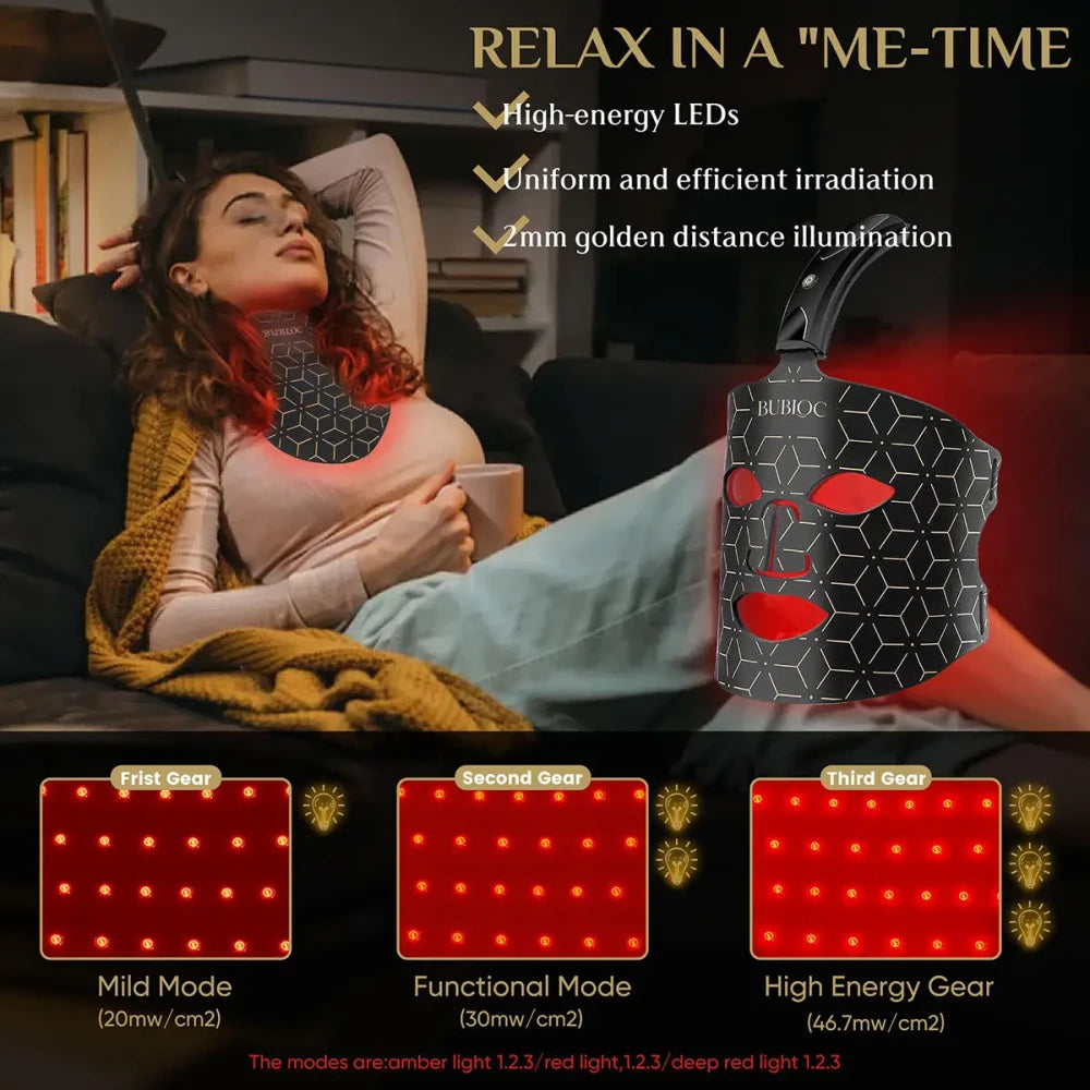 Portable Silicone Red Light Therapy Face Mask